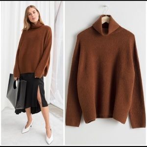 & Other Stories Oversized High Neck Sweater S